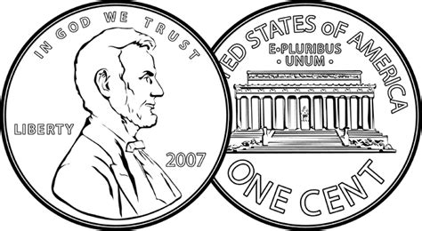 Both sides of a Penny | ClipArt ETC