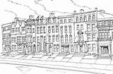 Adult Coloring Pages Architecture sketch template