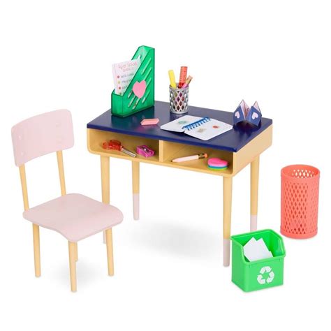 Our Generation Brilliant Bureau Home Desk Accessory Set for 18" Dolls | American girl doll sets ...