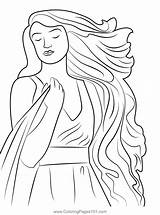 Female Sand Sculptures Coloring Page For Kids  Free sketch template