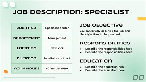 Hospital Staff Job Descriptions | Google Slides & PowerPoint