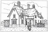 Victorian Homes Coloring Pages sketch template