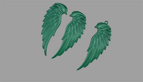 falcon wings 3D model 3D printable | CGTrader