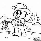 Sheriff Callie In A Colorful Desert Scene Coloring Page  sketch template