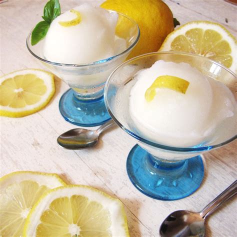 Lemon-Basil Sorbet - Katie at the Kitchen Door