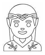 Coloring Elfi Disegni Cool2bkids Elves Ausmalbild Elfe Kostenlos  sketch template