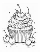 Free Printable Sweets Colors  Dessert Coloring Page For Kids And Adults sketch template