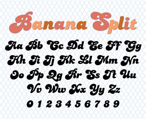 Groovy Font Banana Split Font Wavy Font Groovy Font for Cricut - Etsy México