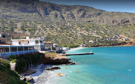 Plaka Crete Greece a seaside hamlet in the east near Spinalonga