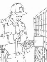 Postman coloring Pages sketch template