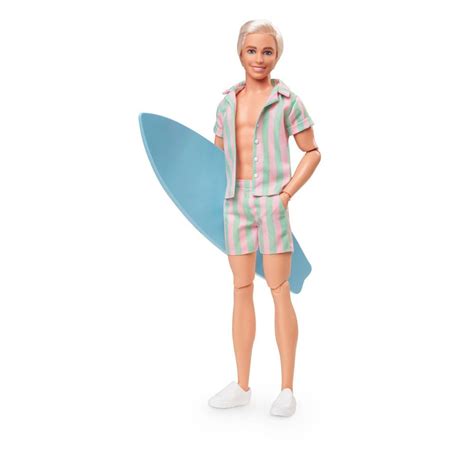 Barbie: Ken Wearing Pastel Striped Beach Matching Set The Movie Doll Preorder - Merchoid