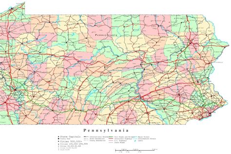 Map Of Eastern Pennsylvania - Printable Road Map Of Pennsylvania ...