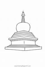 Monastery Coloring Pages Sketch Page sketch template
