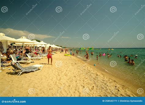 Beaches of Chalkidiki editorial photo. Image of summer - 258542771