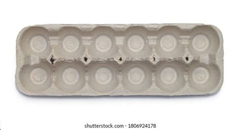 Top View Empty Egg Carton Isolated Stock Photo 1806924178 | Shutterstock