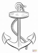 Anchor Tattoo Design Coloring Pages sketch template