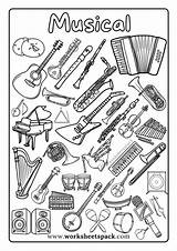 Preschool Musical Instruments Coloring Pages sketch template