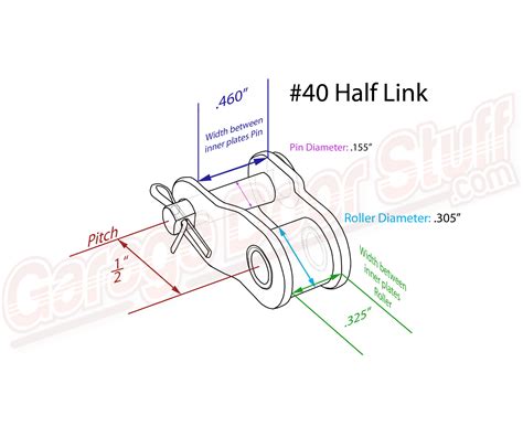 Roller Chain Half Link #40 - Garage Door Stuff - Chain Links