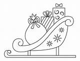 Printable Santa Claus Sleigh Coloring Page sketch template