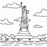 Estatua De La Libertad Para Colorear sketch template