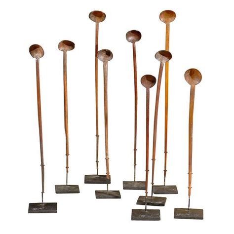 Assortment of Ethiopian Zebu Horn Coffee Spoons For Sale at 1stdibs