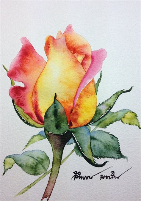 Single Flower Painting at PaintingValley.com | Explore collection of ...