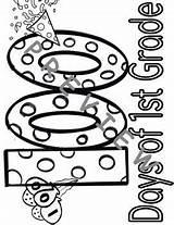 100th Day Coloring Pages By Faith N Firsties  TPT sketch template