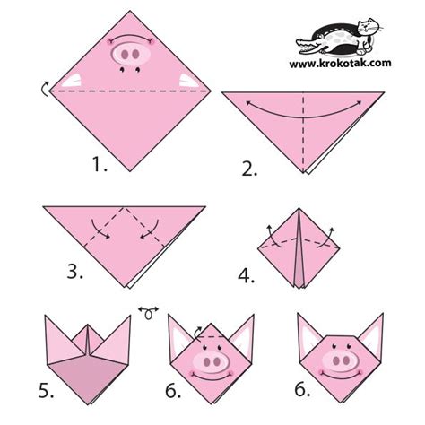 krokotak | THE THREE LITTLE PIGS – ORIGAMI PUPPET THEATRE Preschool Arts And Crafts, Animal ...