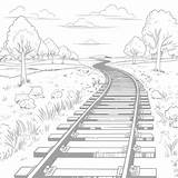 Trains Railroad Crossing Coloring Pages sketch template