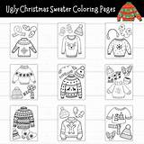 Printable Ugly Christmas Sweater Coloring Pages  Mom Wife Busy Life sketch template
