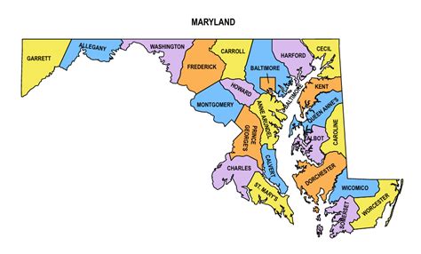 Maryland County Map Usa Printable - Free Printable Templates
