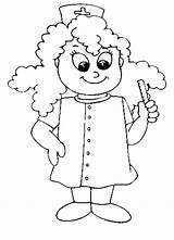Curly Beautiful Nurse Coloring Page  NetArt sketch template