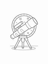 Telescope coloring Pages  Coloring For Kids sketch template