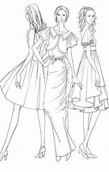 Printable Fashion Design Coloring Pages sketch template