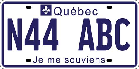 Vehicle Licence Plates Marking In Quebec Canada Stock Illustration ...