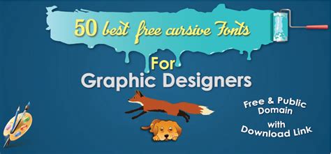 50 best Free Cursive fonts for the graphic designers