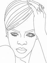 Rihanna coloring pages sketch template