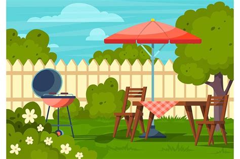 Garden Picnic Backyard Scene Concept en 2024 | Muñequitos animados, Backyard, Trucos para la ...