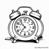 Alarm Clock Coloring Pages  Free & Printable sketch template