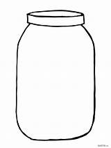 Empty Jar Coloring Page sketch template