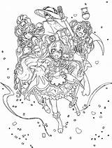 Pretty Cure Anime Girls Coloring Pages For Kids Printable sketch template