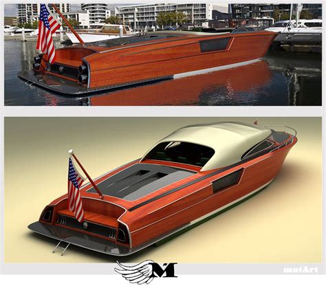 MotArt: Mustang wooden Speed boat