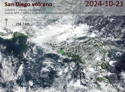 Latest satellite images of San Diego volcano | VolcanoDiscovery