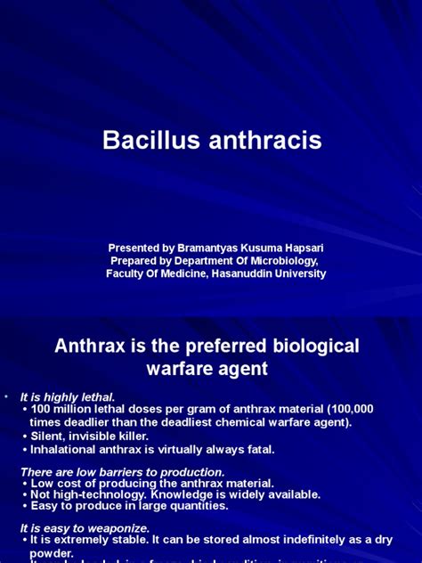 Bacillus Anthracis | PDF