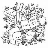 Free Vector  Hand drawn Kawaii coloring book Illustration sketch template