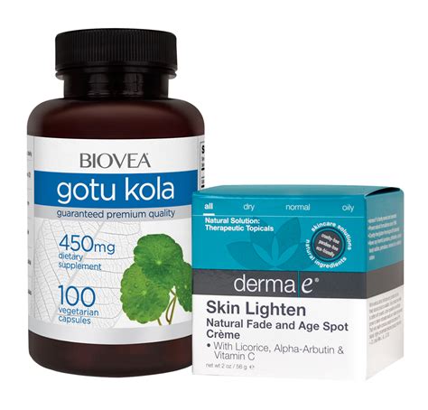 Skin Lighten Crème & Gotu Kola 450mg 100 Capsules