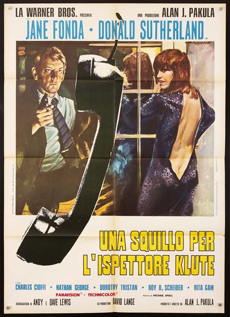 Klute Movie Poster 1970's RI Italian 2 Foglio (39x55)