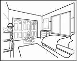 House With Rooms Coloring Pages Sketch Page sketch template