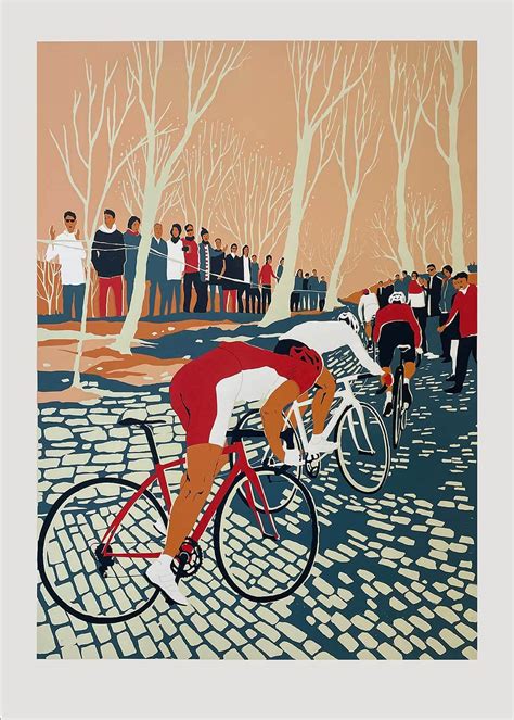 Tour Of Flanders - Original Screenprint - Hornseys Gallery - Ripon, North Yorkshire