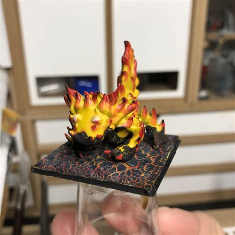 3D Print of Fire Elemental, Miniature by dwarven_warmonger